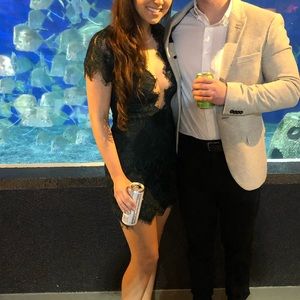 Reddress Boutique - Emerald Green Lace Mini Dress